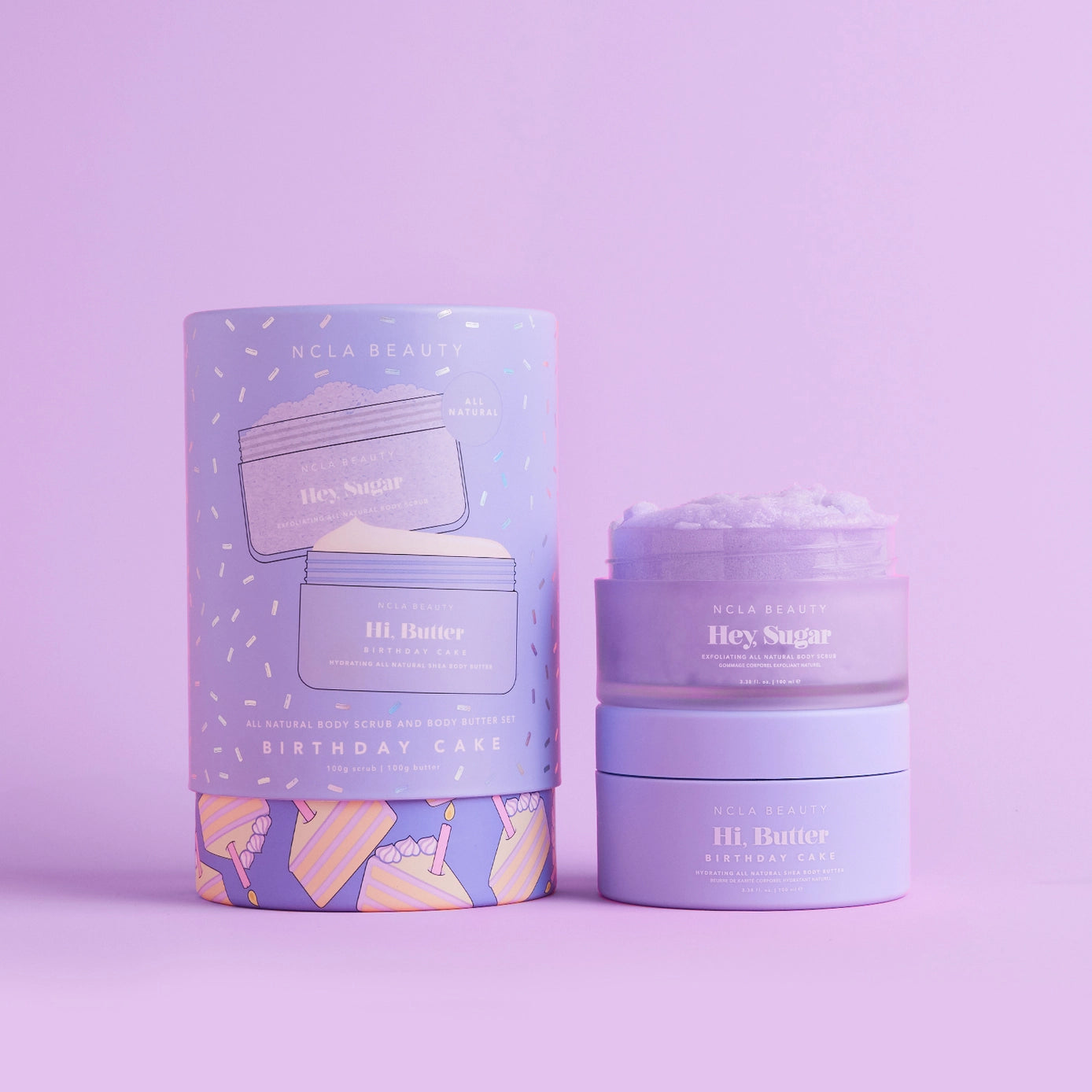 NCLA Birthday Cake Body Scrub + Body Butter Set