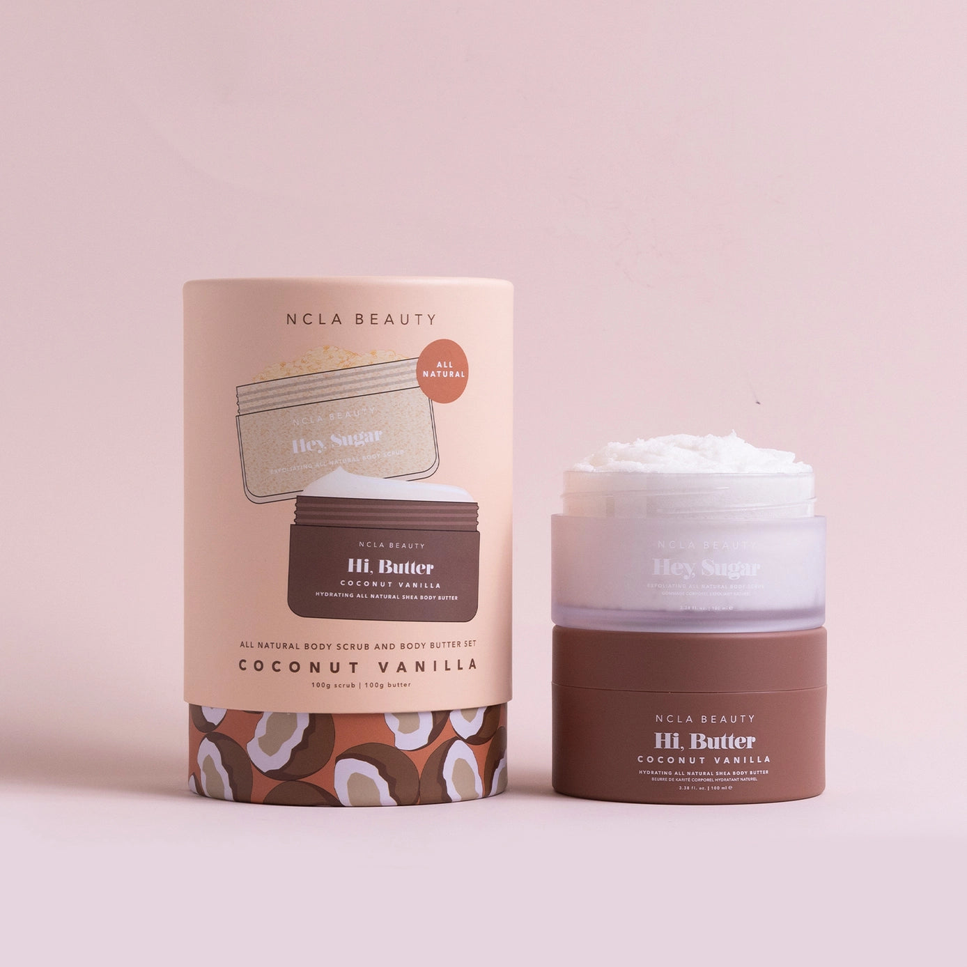 NCLA Coconut Vanilla Body Scrub + Body Butter Set