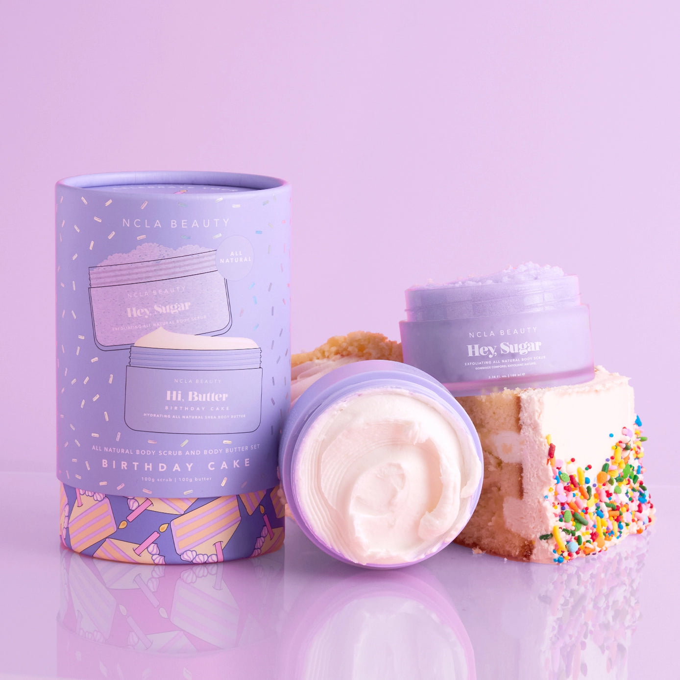NCLA Birthday Cake Body Scrub + Body Butter Set