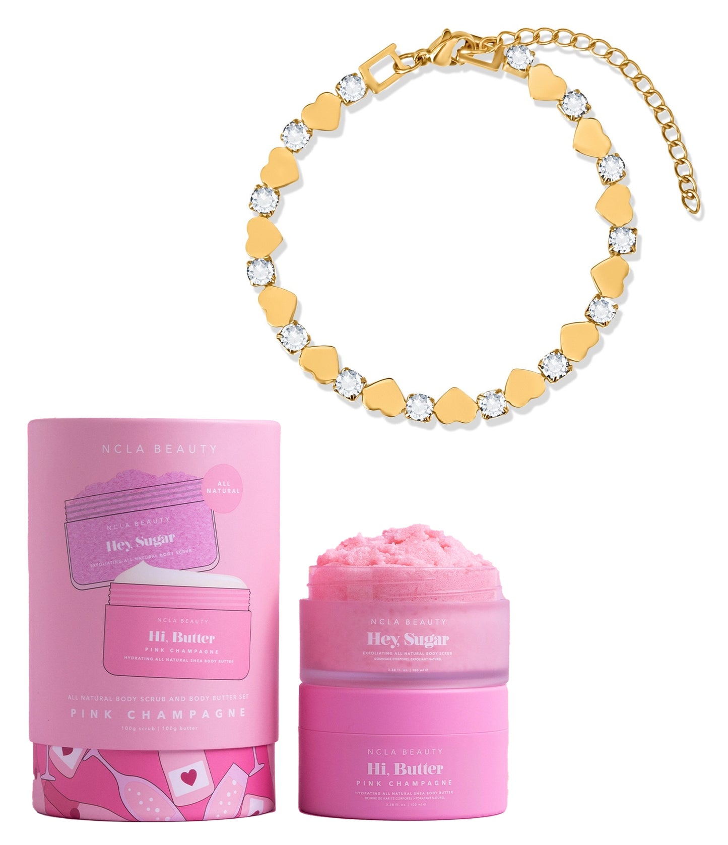 Pink Champagne Hearts