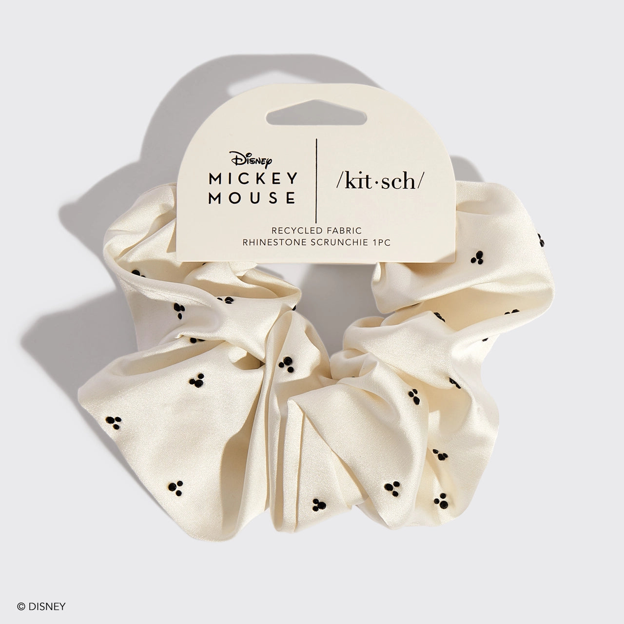 Kitsch x Disney Mickey & Minnie Satin Rhinestone Scrunchie