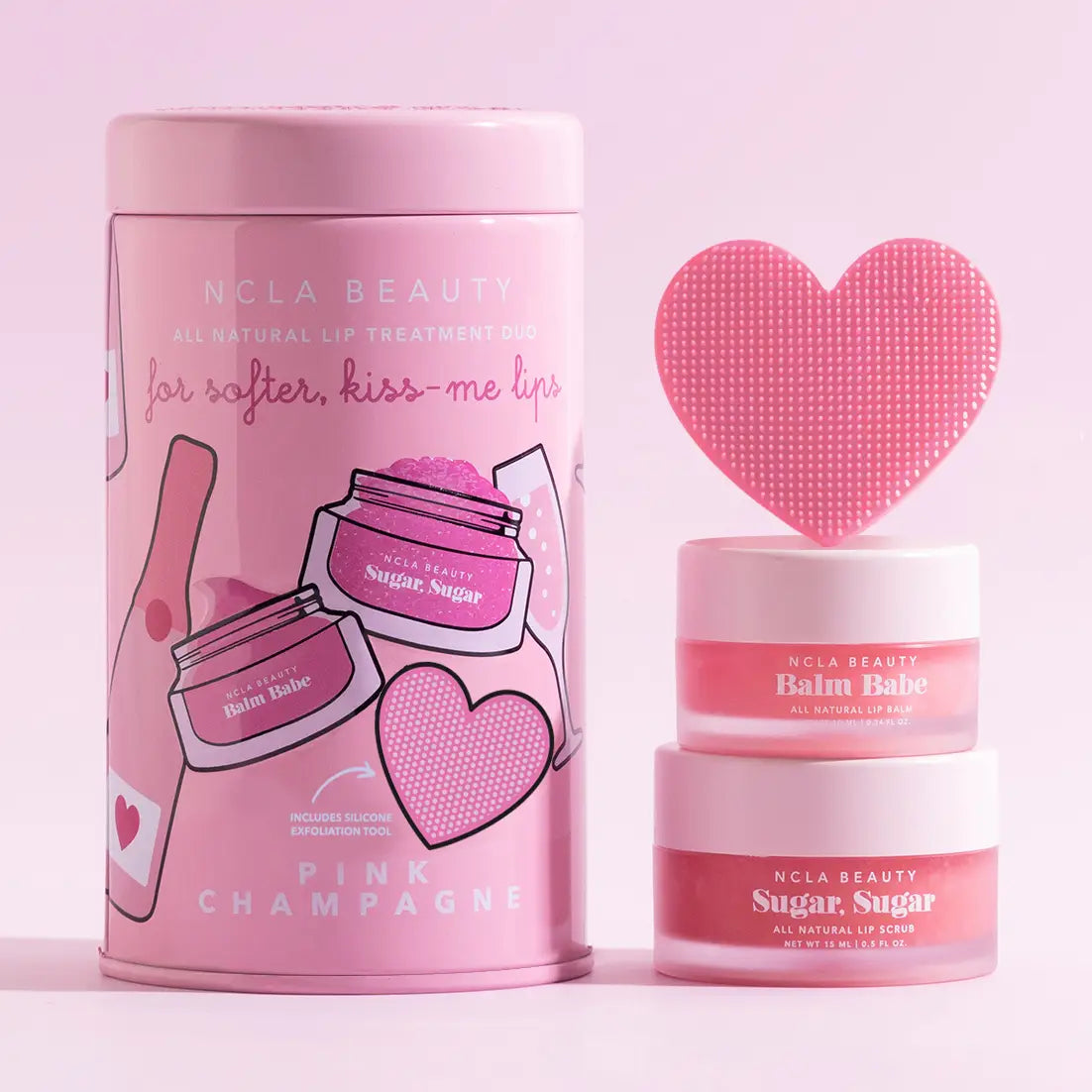 Pink Champagne Lip Care Set + Lip Scrubber
