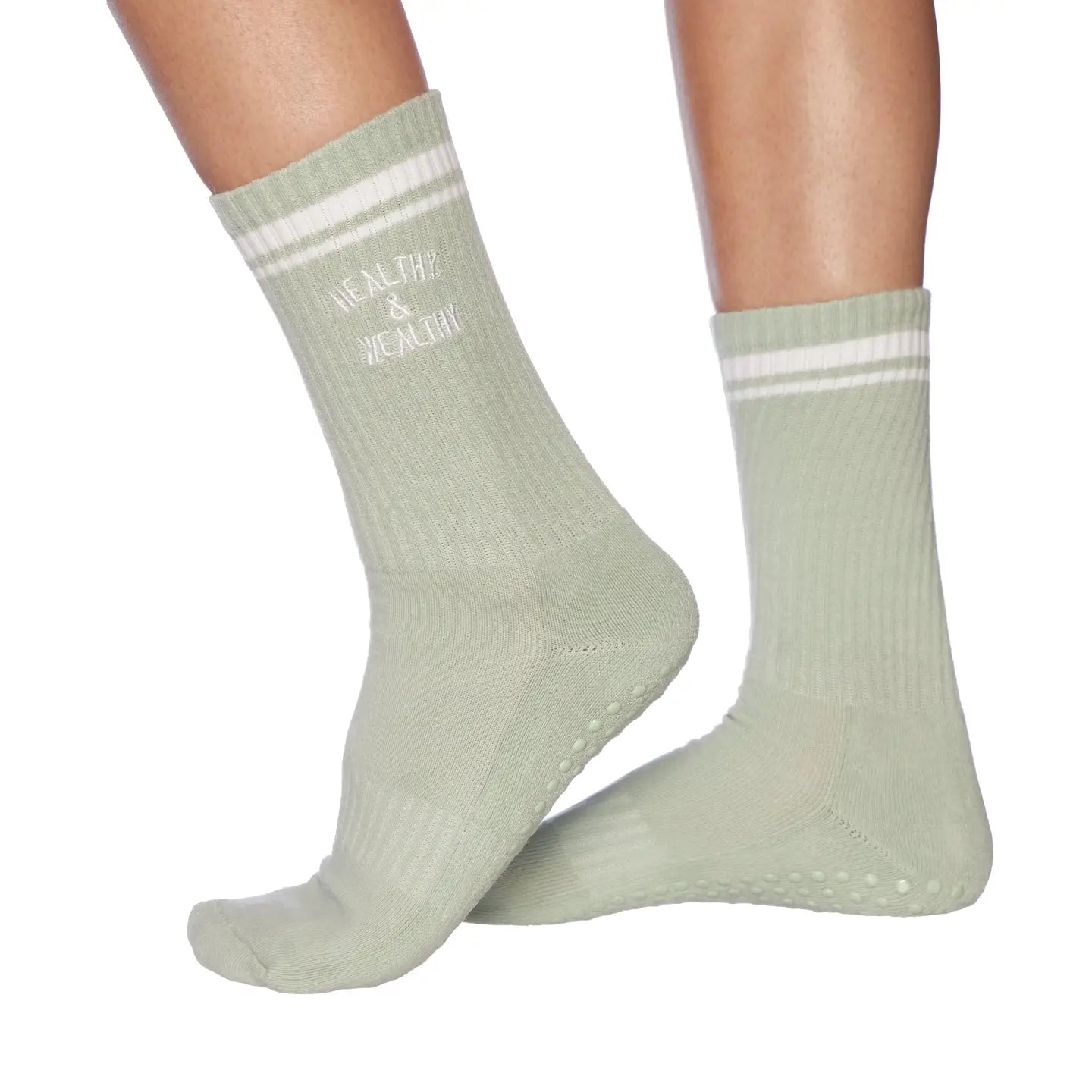 Souls. Healthy & Wealthy Grip Socks For Pilates, Yoga, Barre