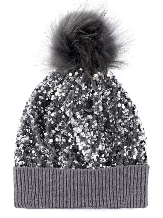 Silver Sequin Hat