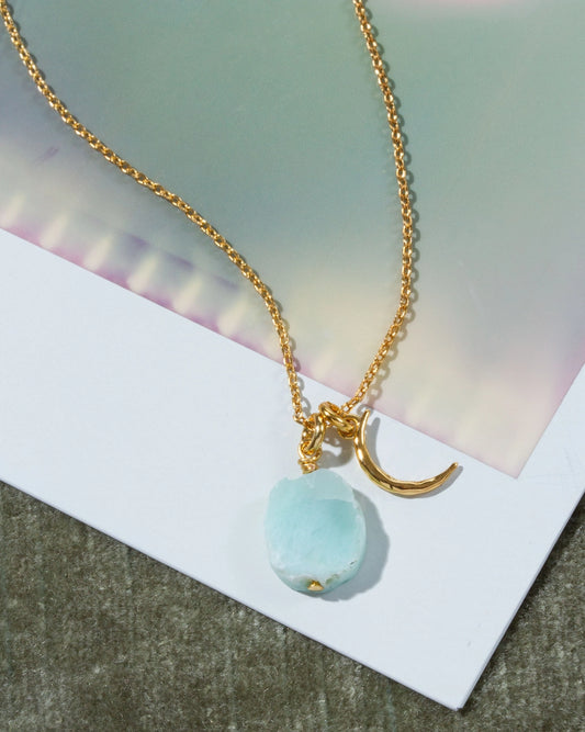 Celestial Being Necklace - Larimar