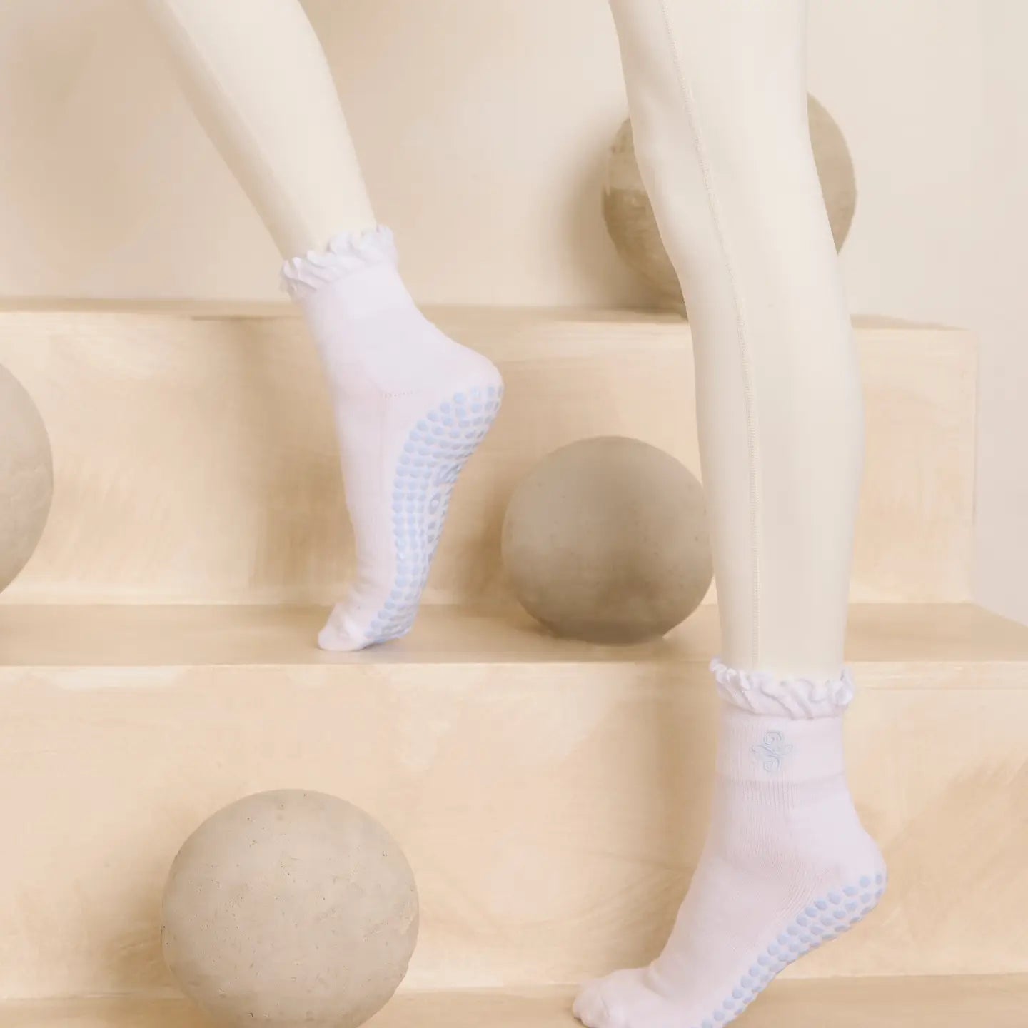 Souls. New Beginnings White Grip Socks For Pilates, Yoga, Barre