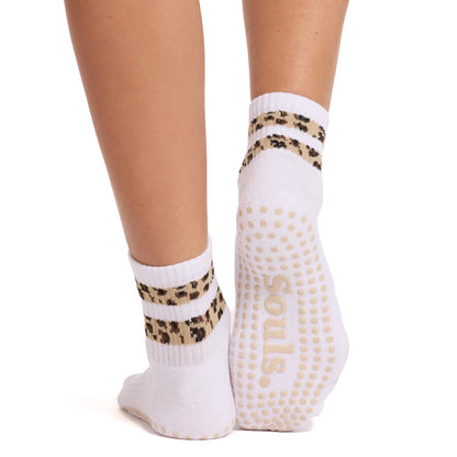 Souls. Cheetah Grip Socks for Yoga, Pilates & Barre