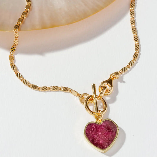 Self Love Necklace - Ruby 16"