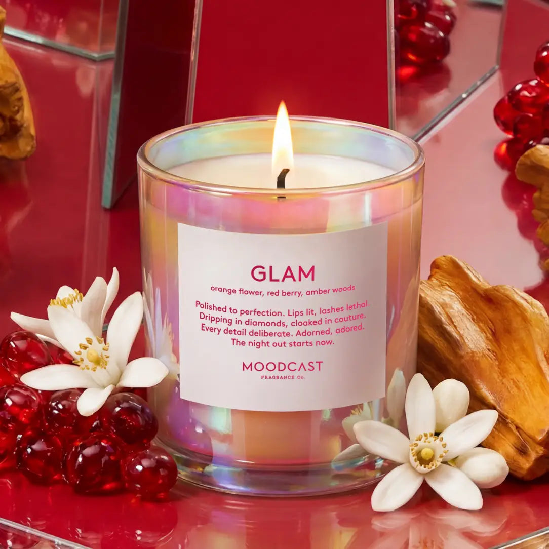 Glam - Coconut Wax Candle - Vibes - 8 oz Glass Jar