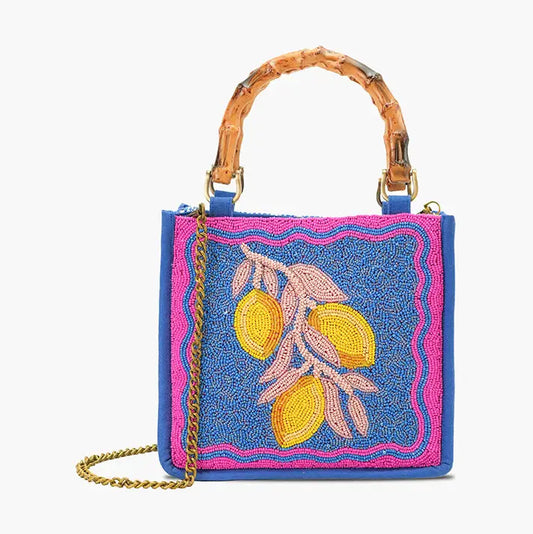 Limoncello Dream Hand-Beaded Mini Tote