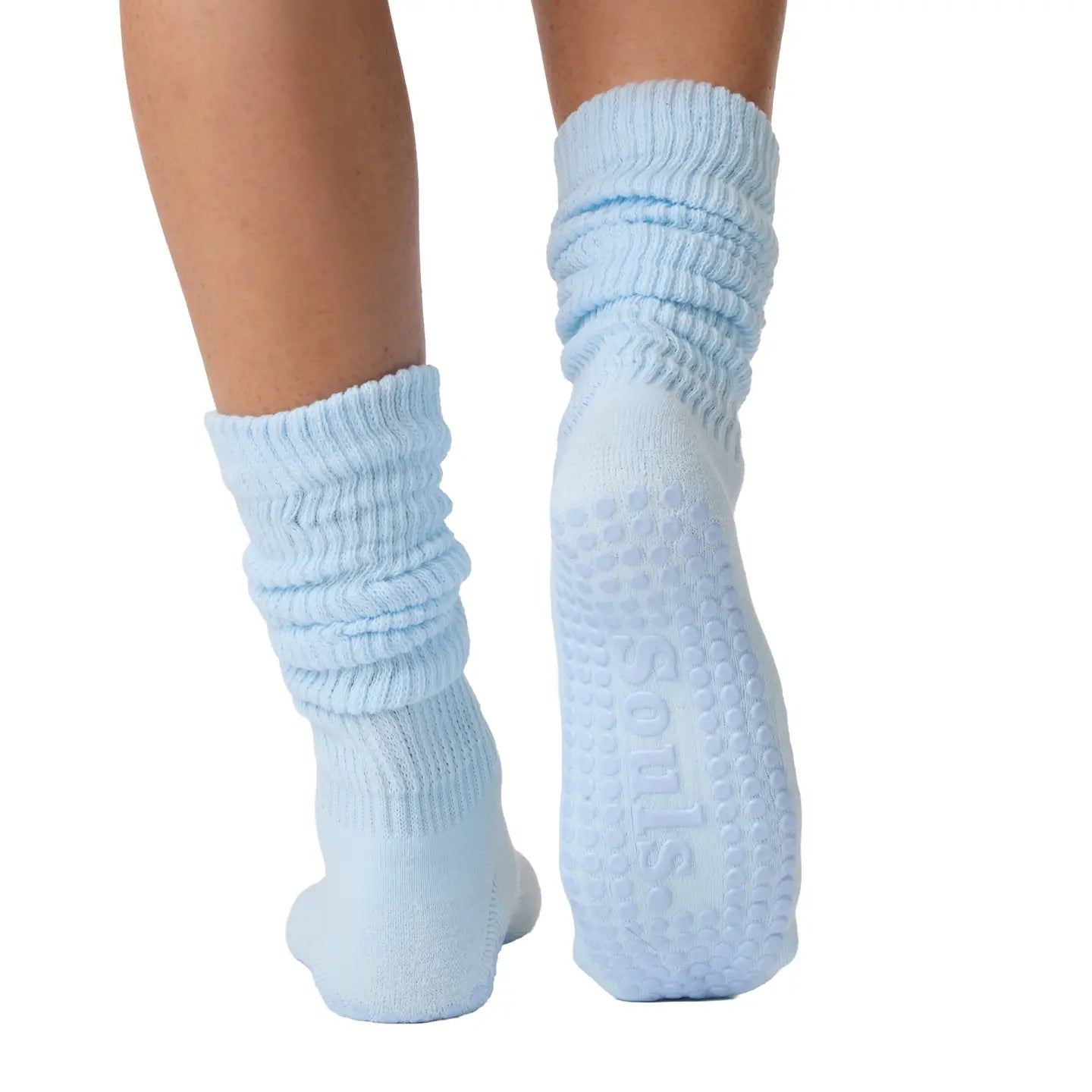Baby Blue Cloud Grip Socks for Pilates, Yoga & Barre
