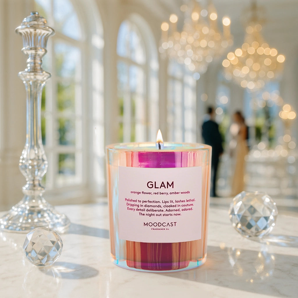 Glam - Coconut Wax Candle - Vibes - 8 oz Glass Jar