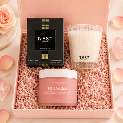 Grapefruit Candle & Body Scrub Gift Set