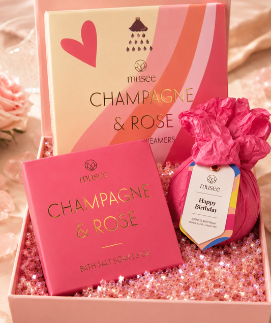 Champagne & Rose Birthday Gift Set