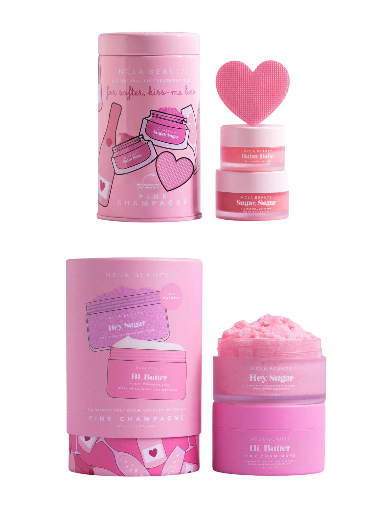 Champagne Rose Lips & Body Care Gift Set