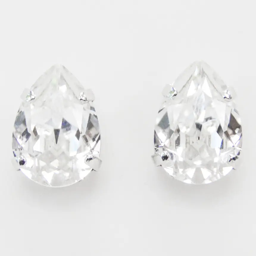 Crystal Pear Earrings
