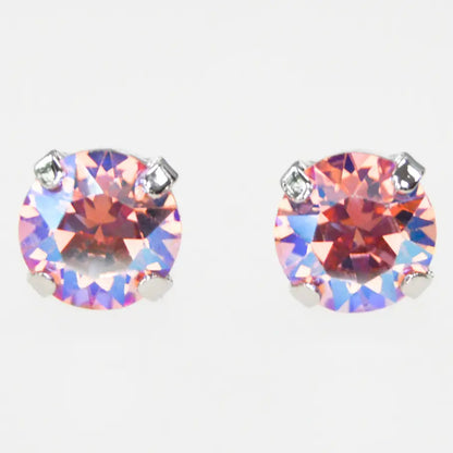 Light Rose Shimmer Stud Earrings | Katora
