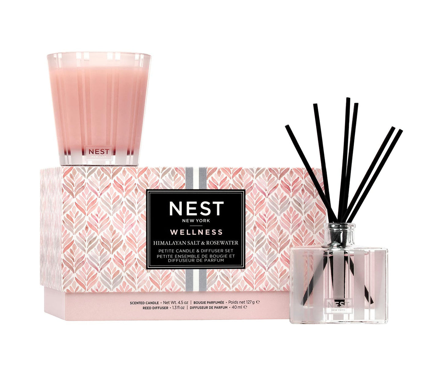 Himalayan Salt & Rosewater Petite Candle & Diffuser Set