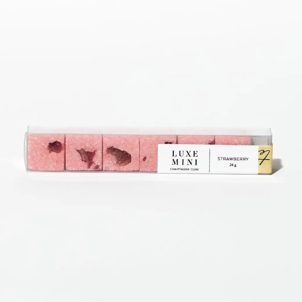 Strawberry Champagne Sugar Cube Drink Mixer | Luxe Mixology Cube Mini