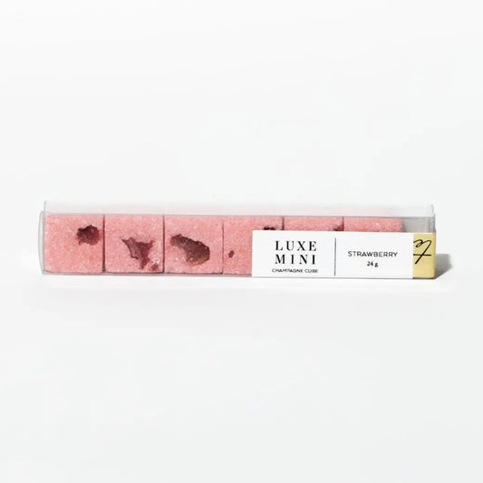 Strawberry Champagne Sugar Cube Drink Mixer | Luxe Mixology Cube Mini