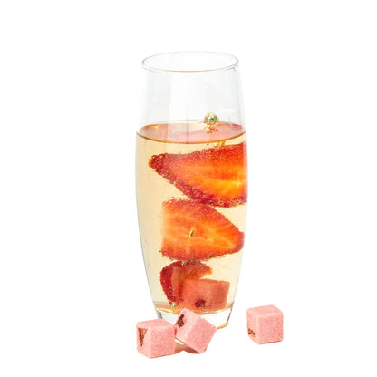 Strawberry Champagne Sugar Cube Drink Mixer | Luxe Mixology Cube Mini