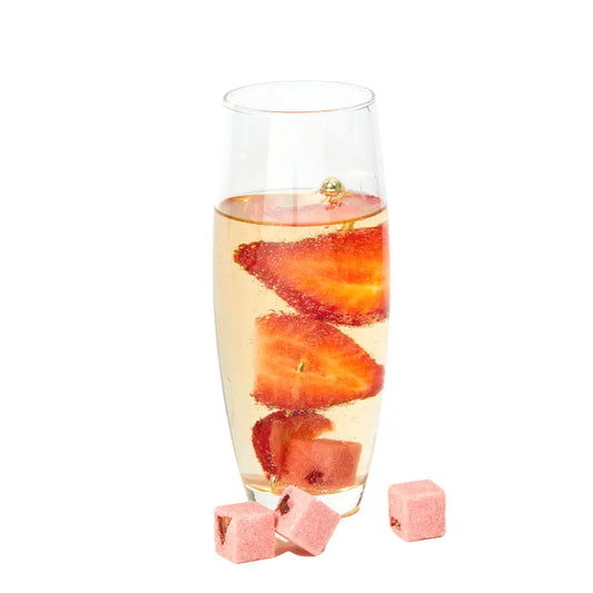 Strawberry Champagne Sugar Cube Drink Mixer | Luxe Mixology Cube Mini