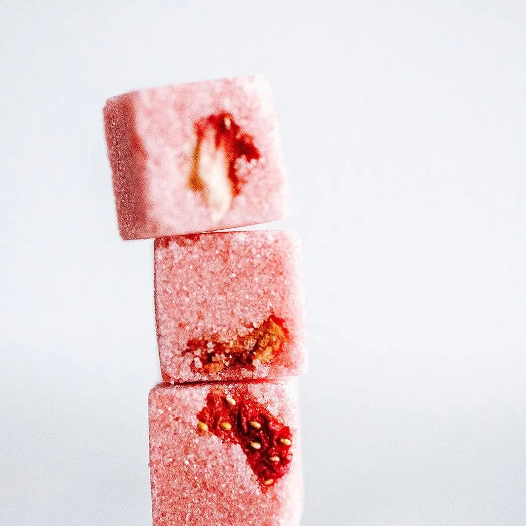 Strawberry Champagne Sugar Cube Drink Mixer | Luxe Mixology Cube Mini