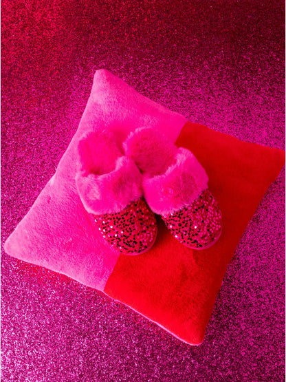 Magenta Fiesta Sequin Slippers