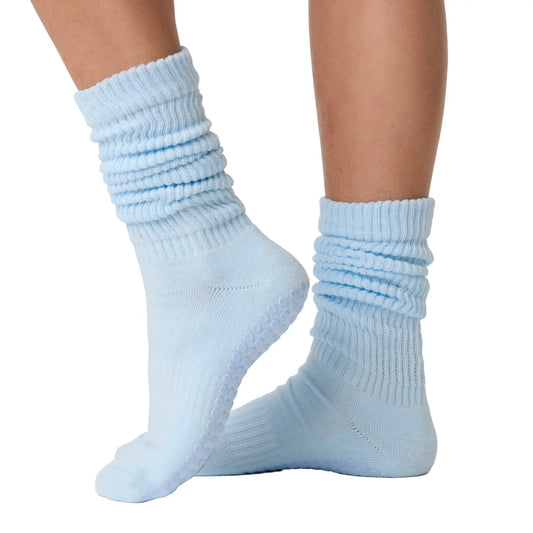 Baby Blue Cloud Grip Socks for Pilates, Yoga & Barre