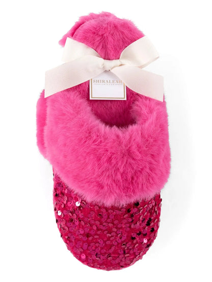 Magenta Fiesta Sequin Slippers