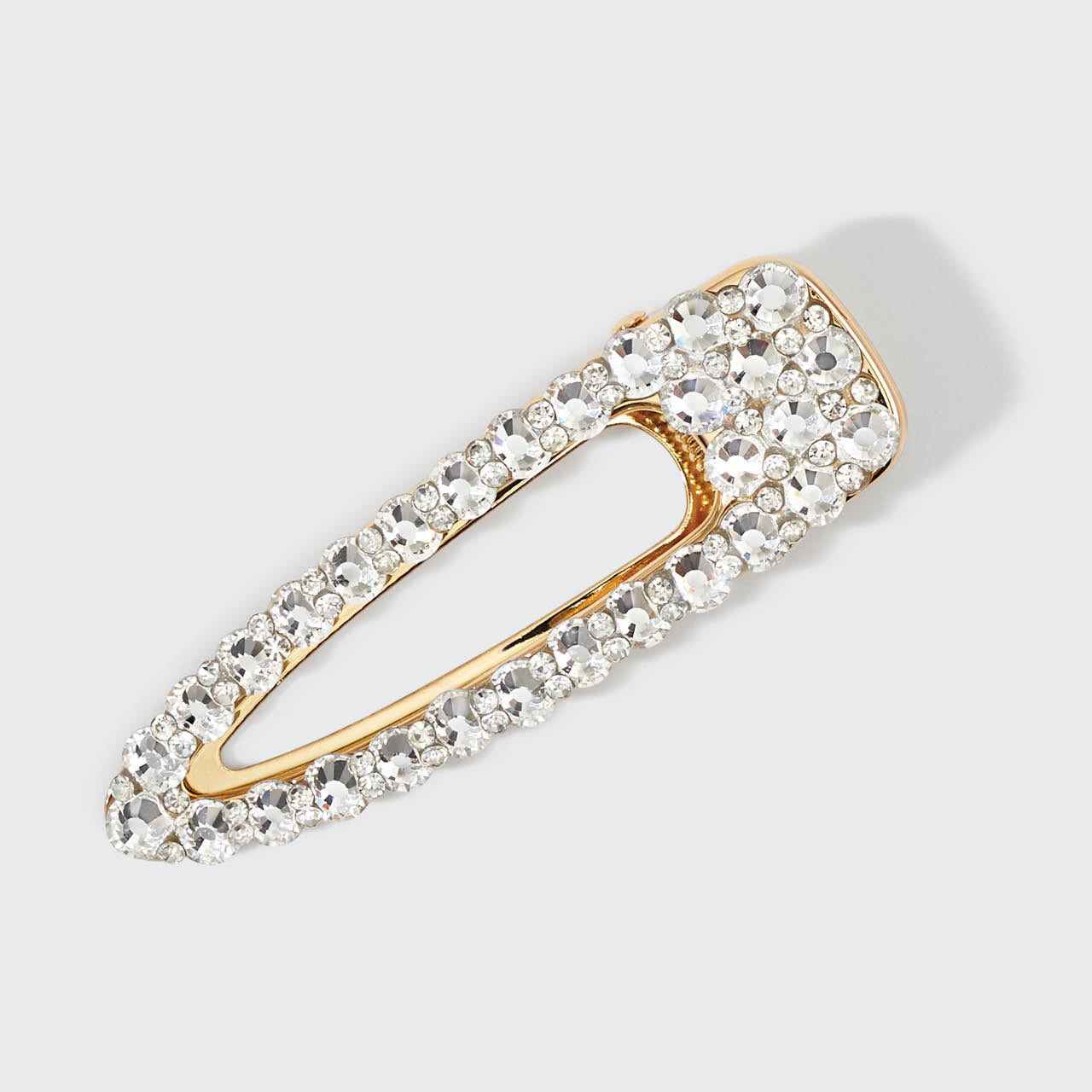 Metal Rhinestone Large Open Shape Hair Clip