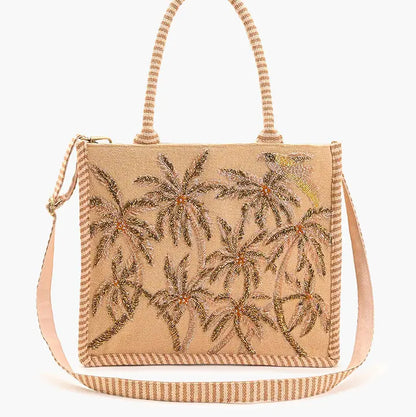 Palm Dunes Embellished Handbag