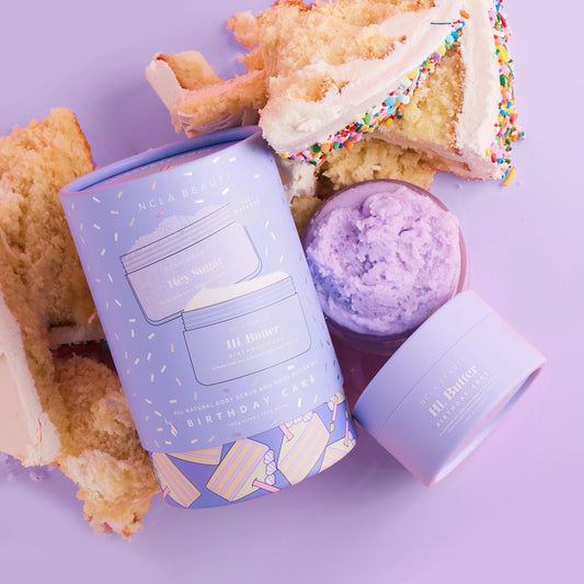 NCLA Birthday Cake Body Scrub + Body Butter Set