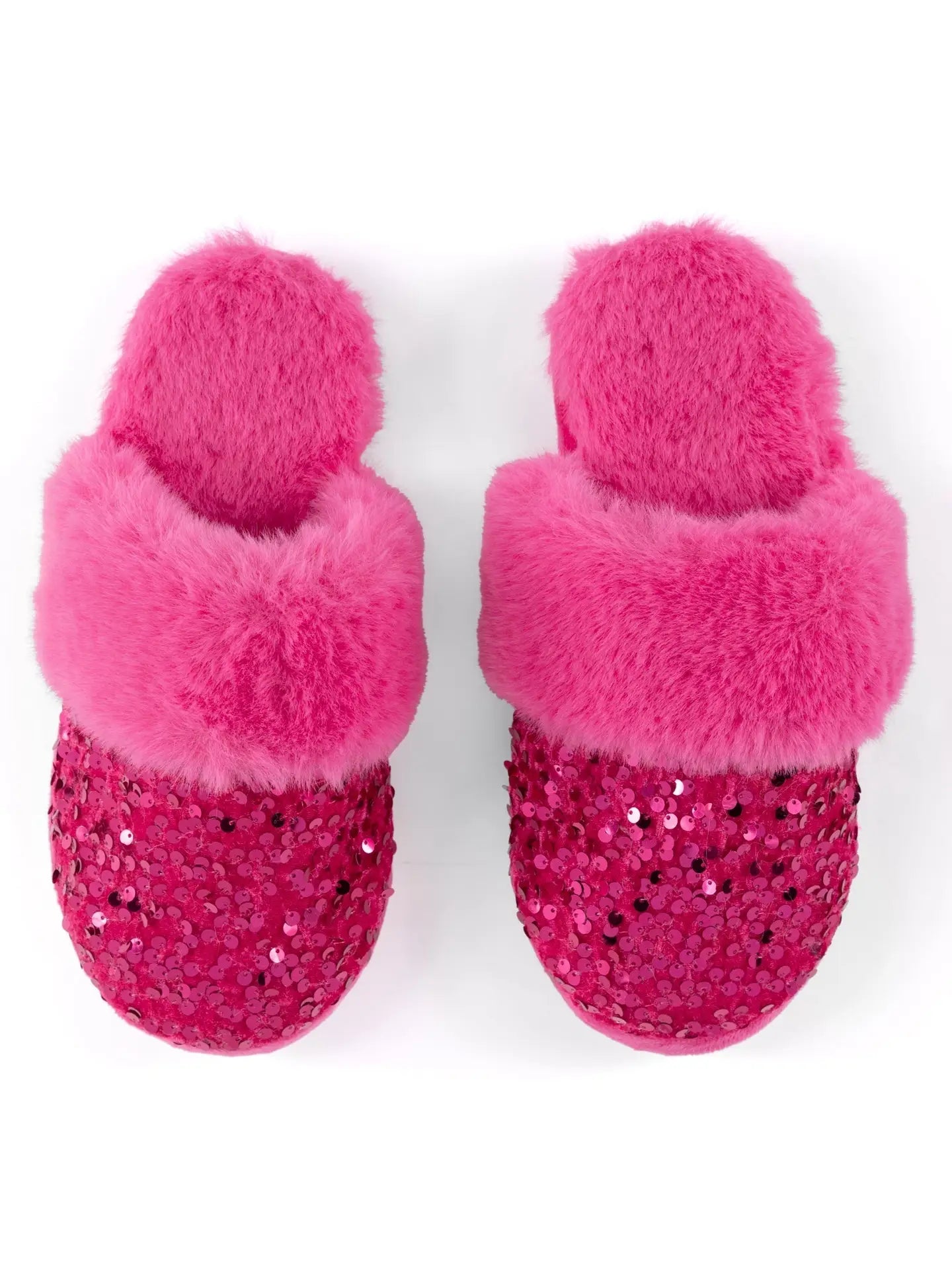 Magenta Fiesta Sequin Slippers