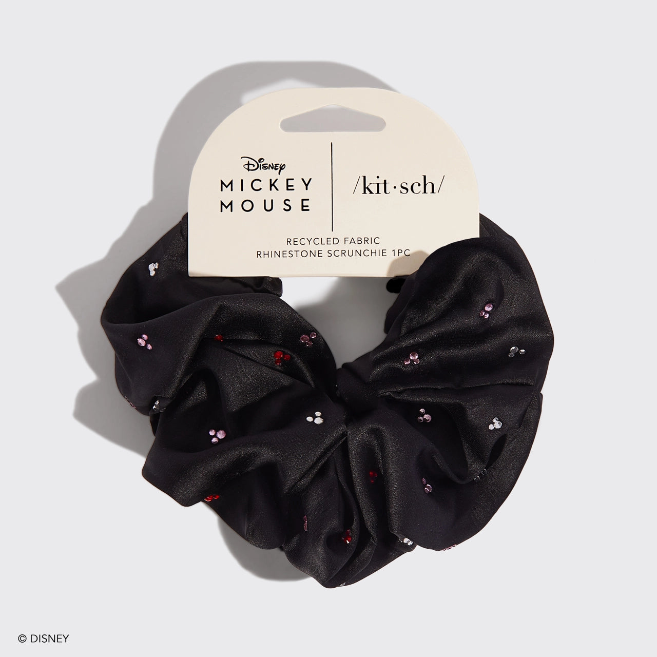 Kitsch x Disney Mickey & Minnie Satin Rhinestone Scrunchie