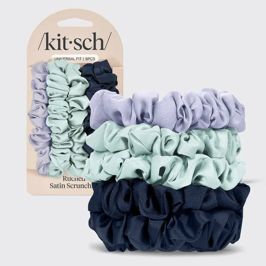 KITSCH Satin Petite Scrunchies 5pc Set